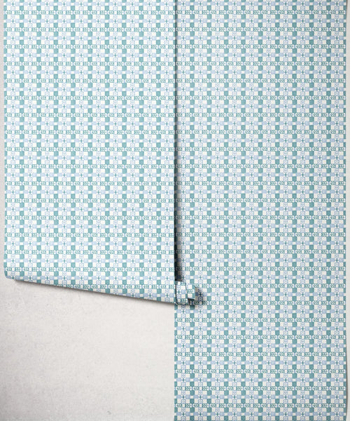 Wicker Wallpaper, Teal