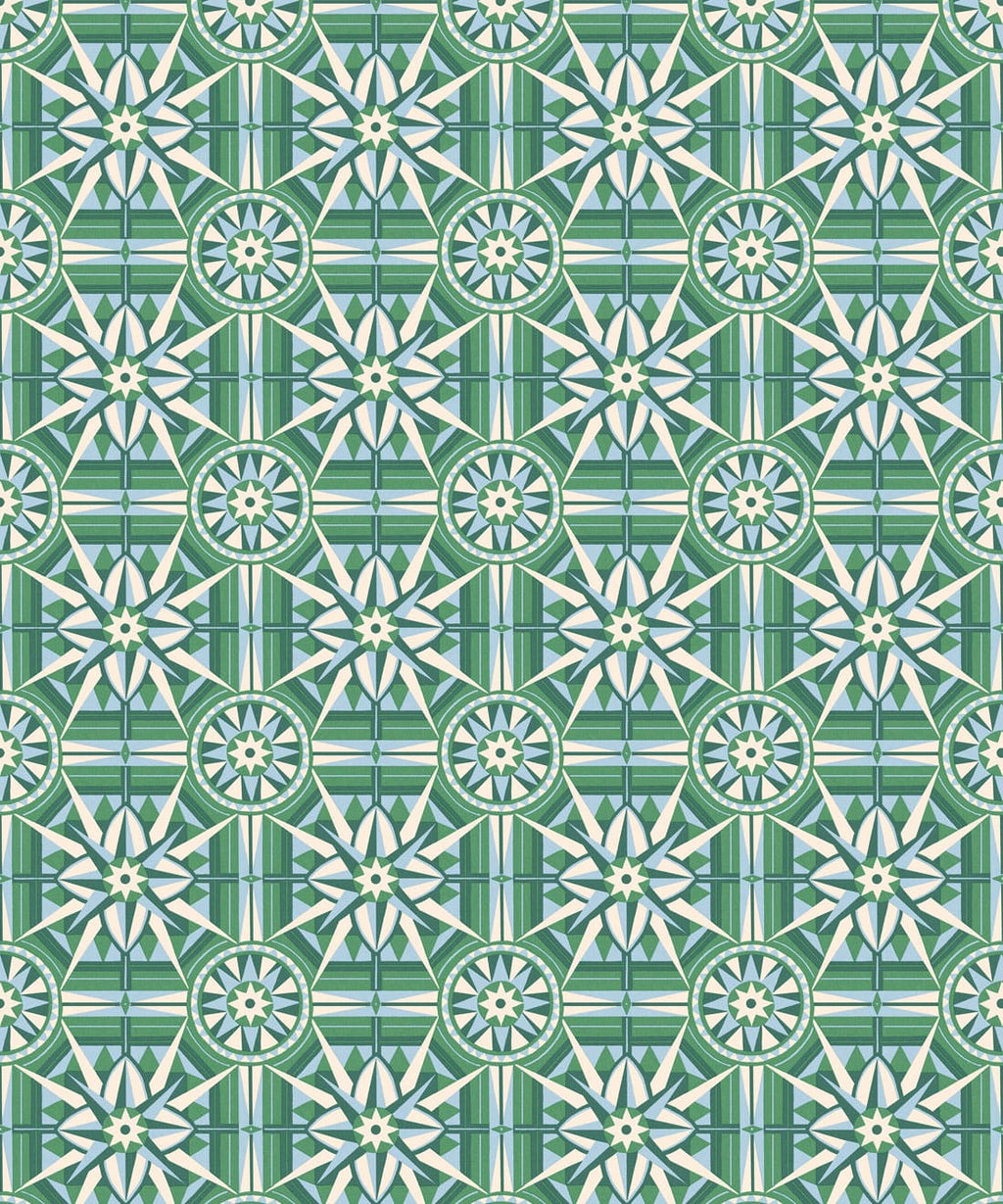 Sundial Wallpaper, Emerald