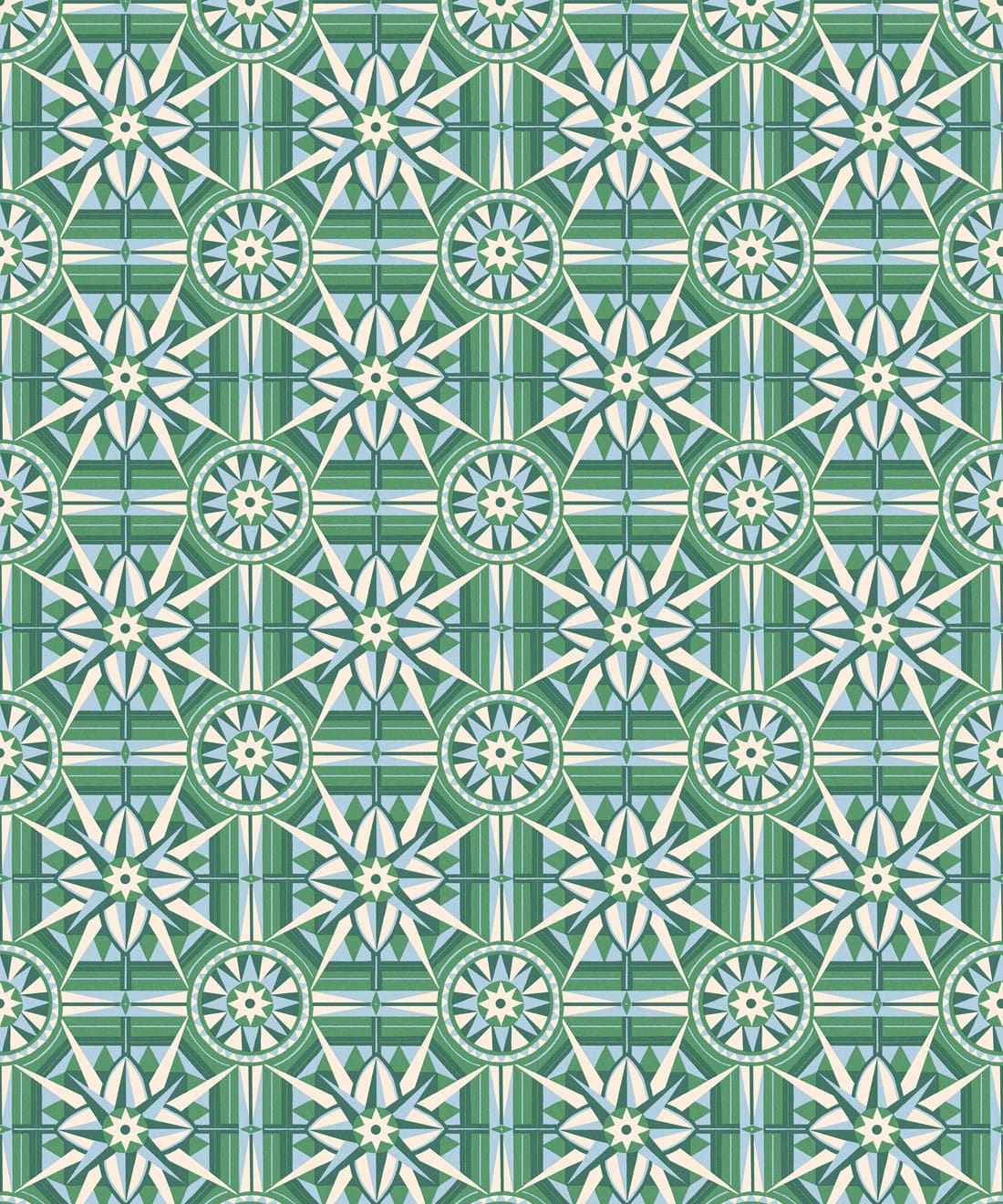 Sundial Wallpaper, Emerald