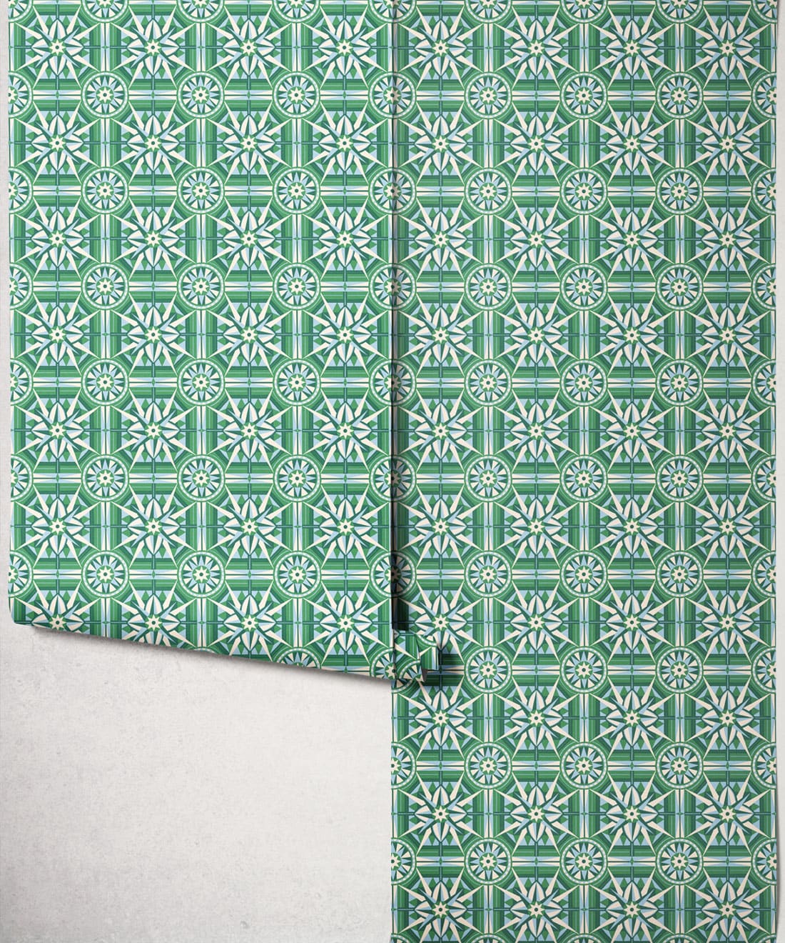 Sundial Wallpaper, Emerald