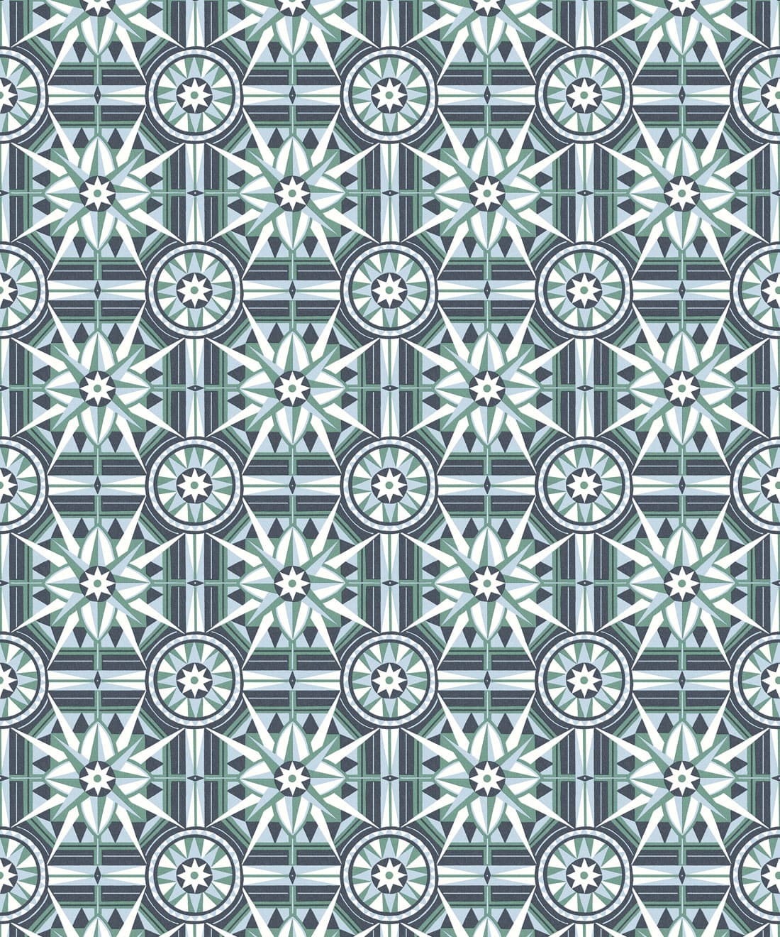 Sundial Wallpaper, Indigo