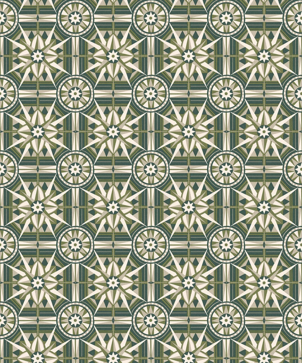 Sundial Wallpaper, Olive