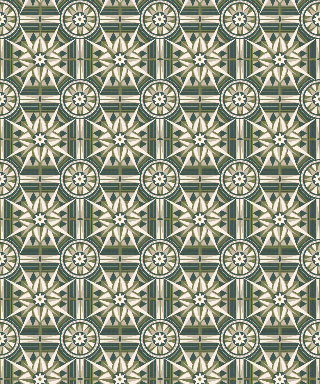 Sundial Wallpaper, Olive