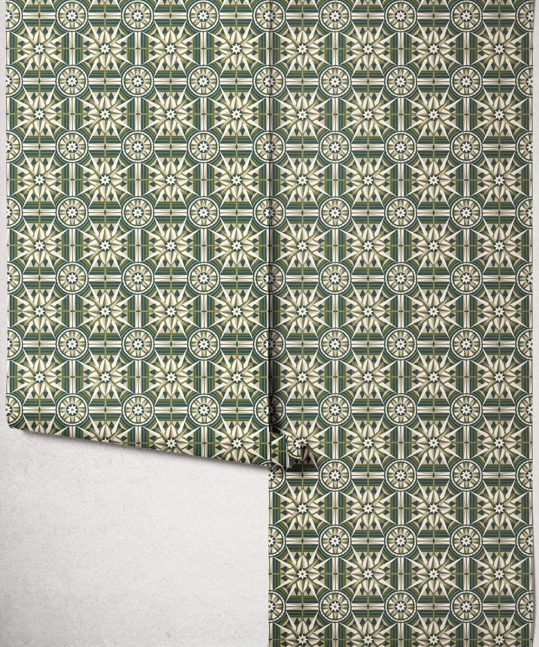 Sundial Wallpaper, Olive
