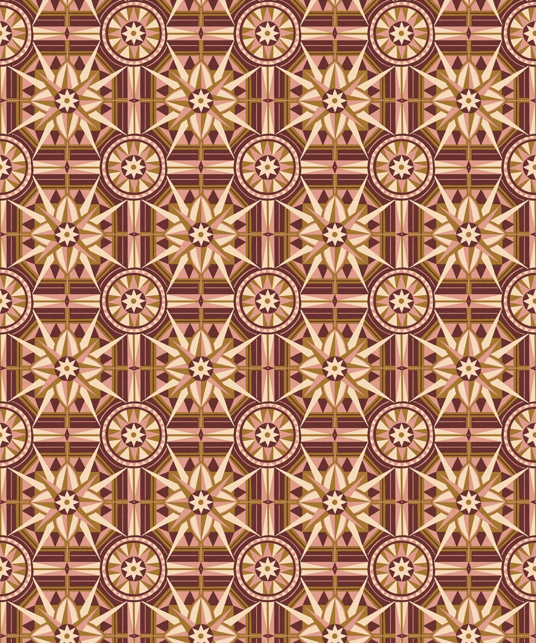Sundial Wallpaper, Plum