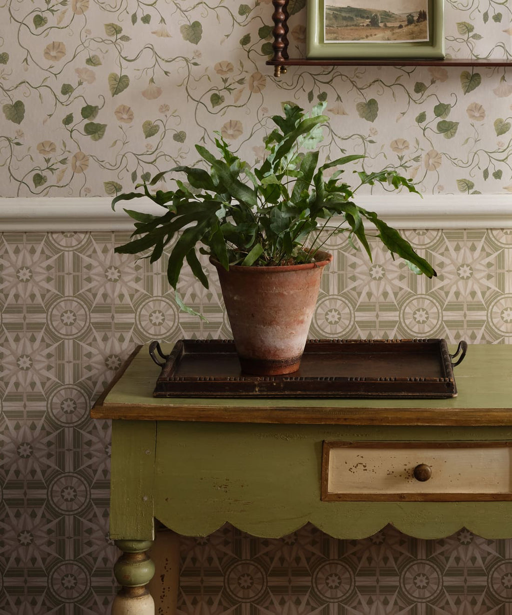 Sundial Wallpaper, Sage
