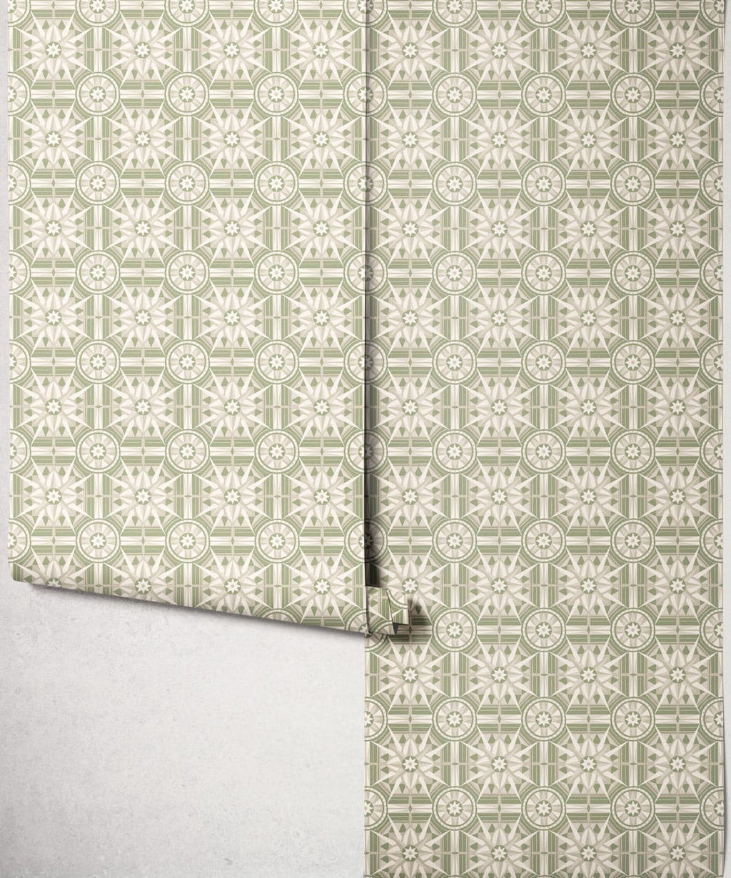 Sundial Wallpaper, Sage