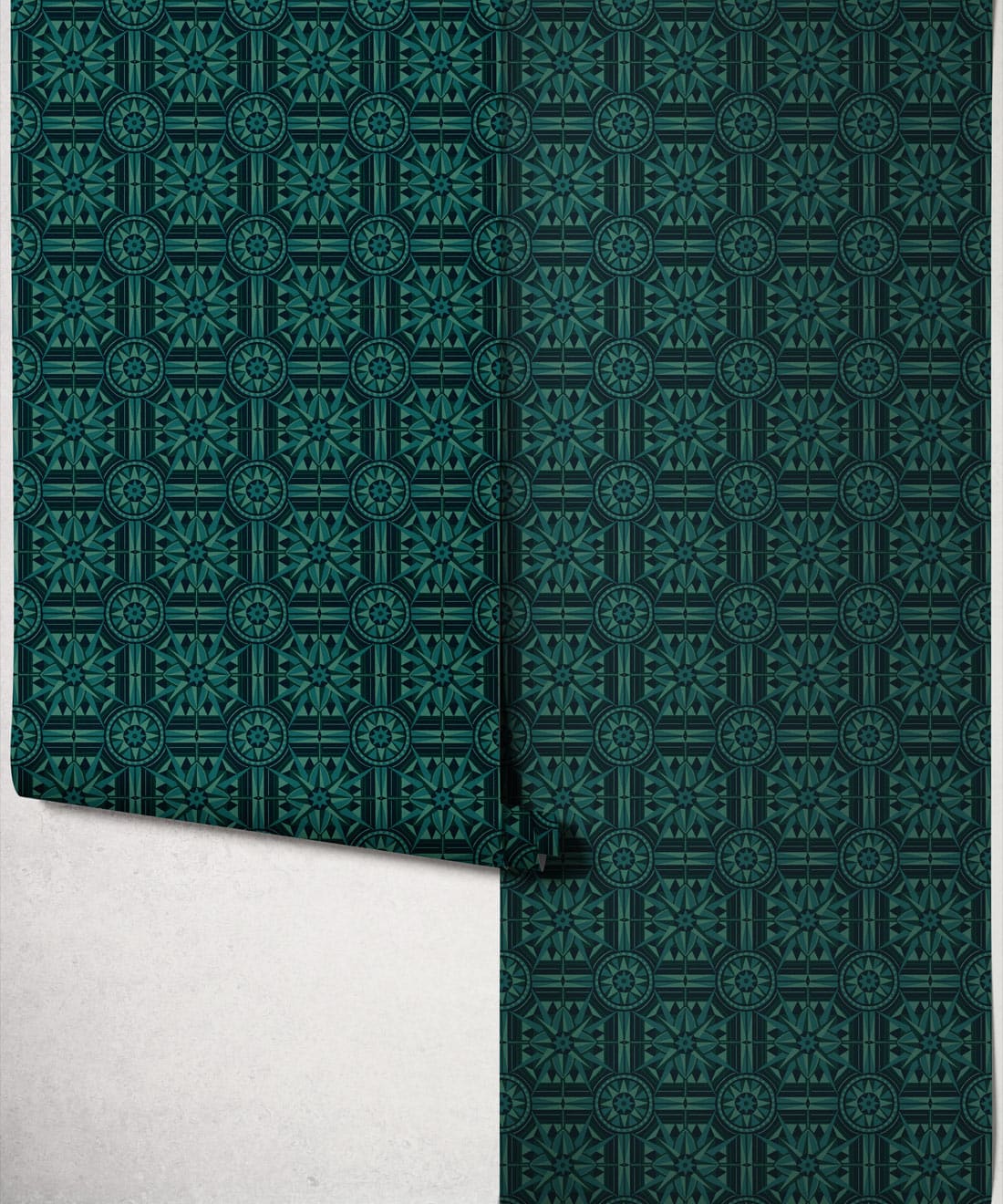 Sundial Wallpaper, Teal