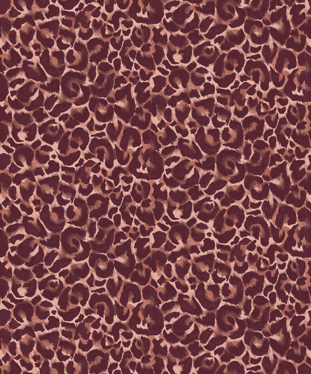 Wildcat Wallpaper, Burgundy