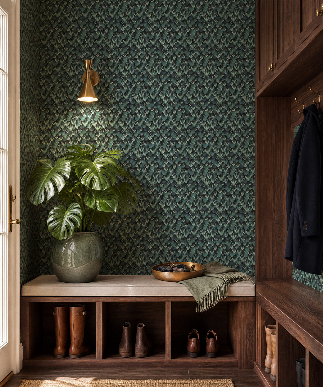Tail Feather Wallpaper, Peacock