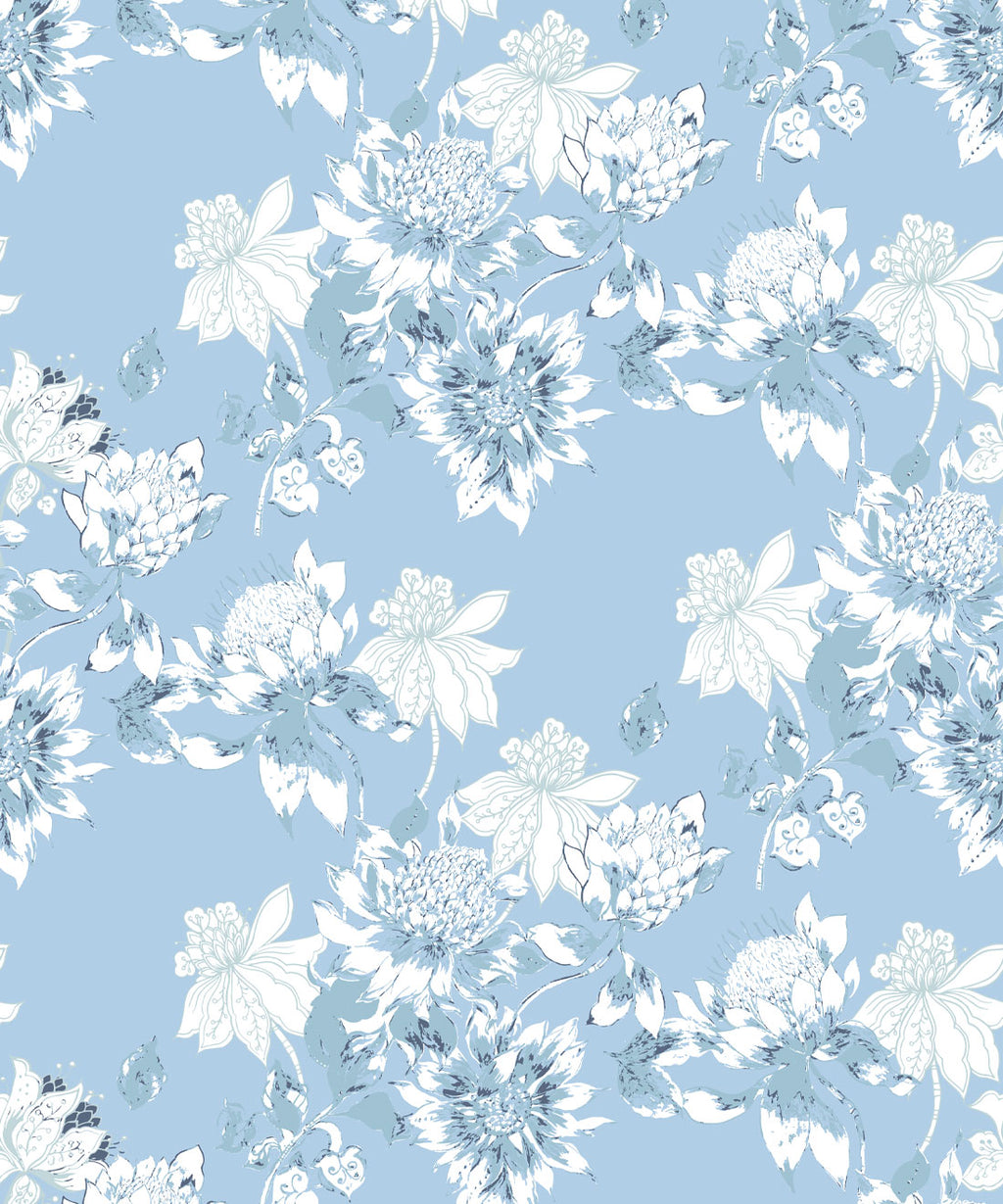 Protea Wallpaper, Blue Bell