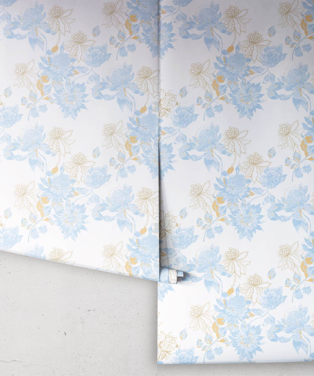 Protea Wallpaper, Blue Bell Honey