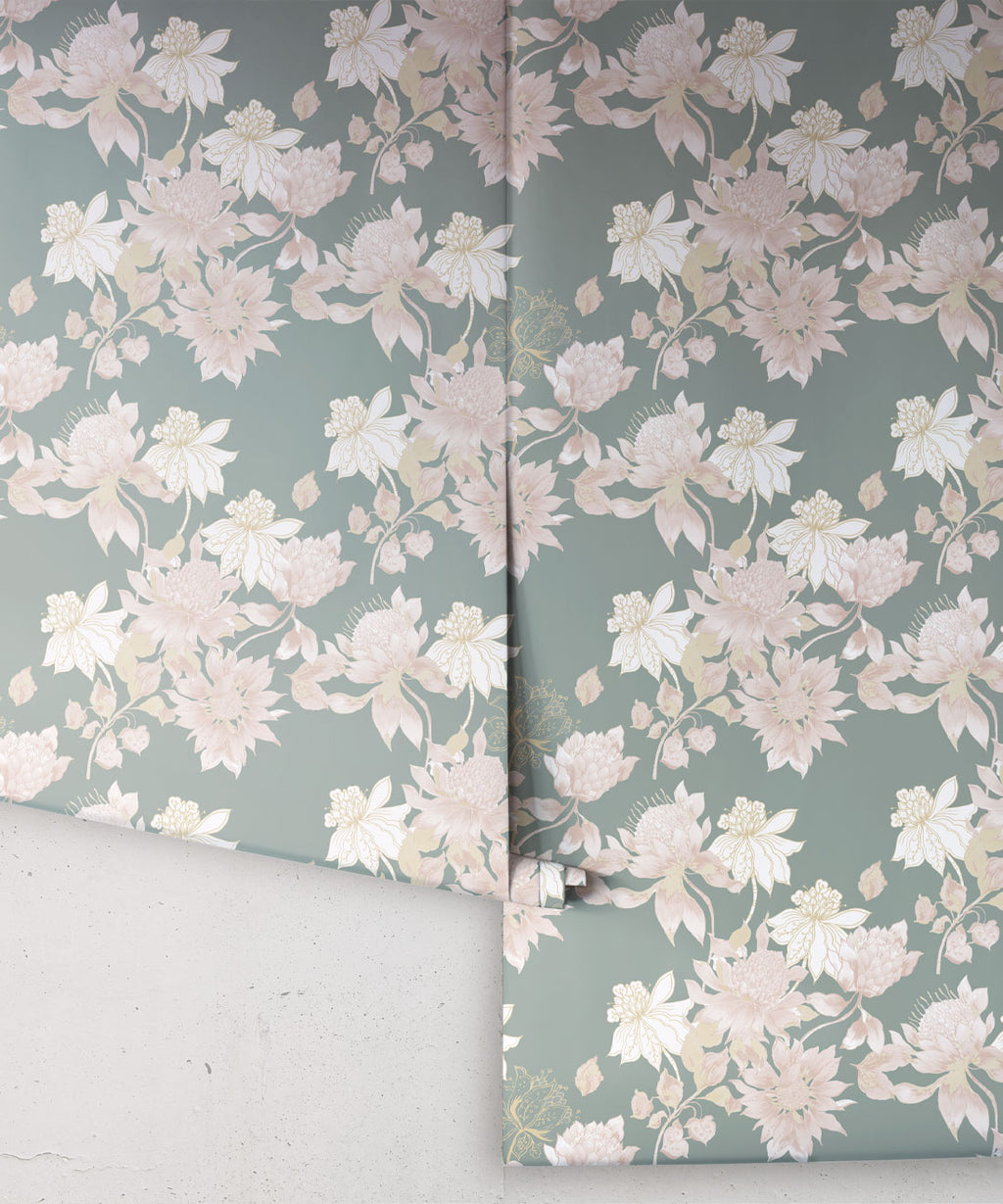 Protea Wallpaper, Olive Grove