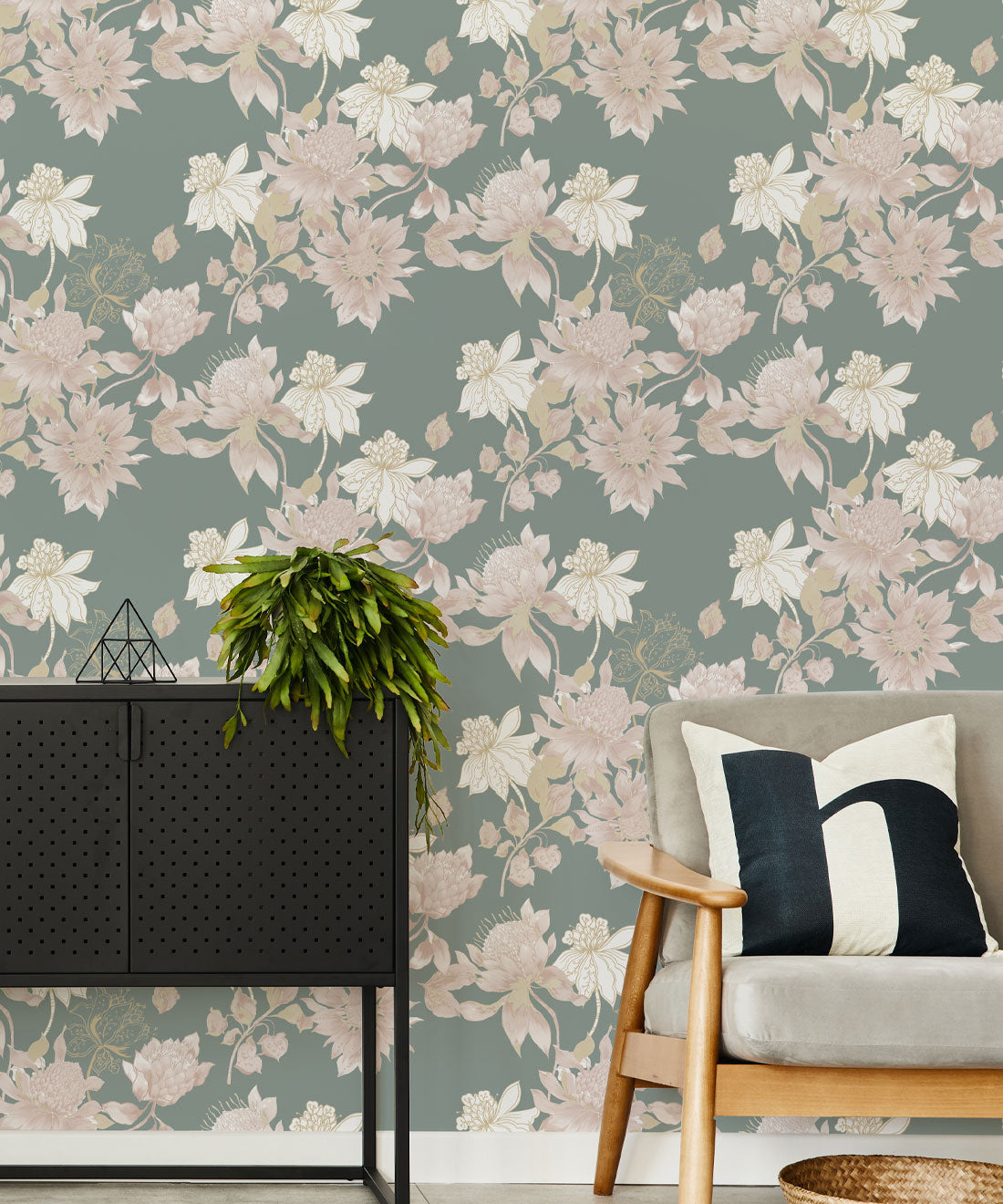 Protea Wallpaper, Olive Grove