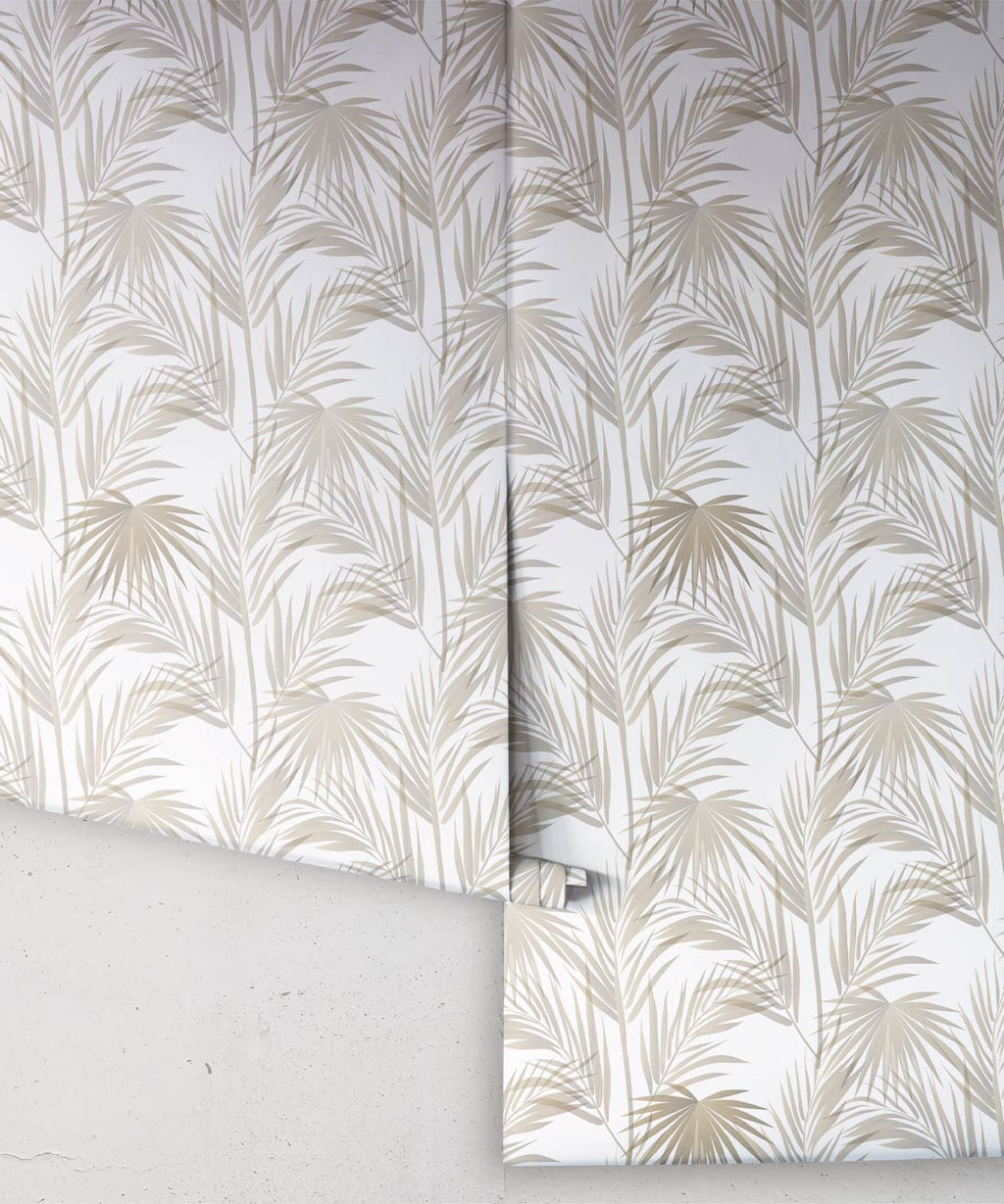Daintree Palm Wallpaper, Brass