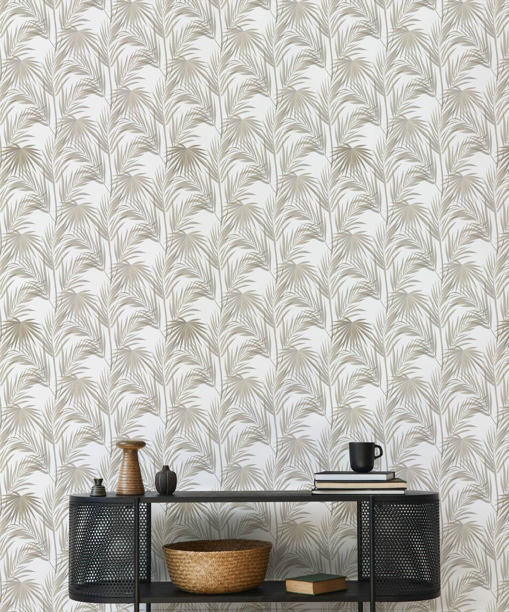 Daintree Palm Wallpaper, Brass