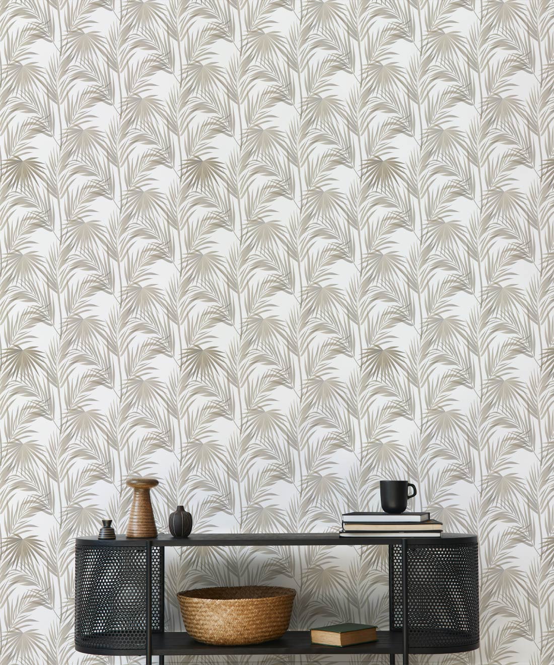 Daintree Palm Wallpaper, Brass