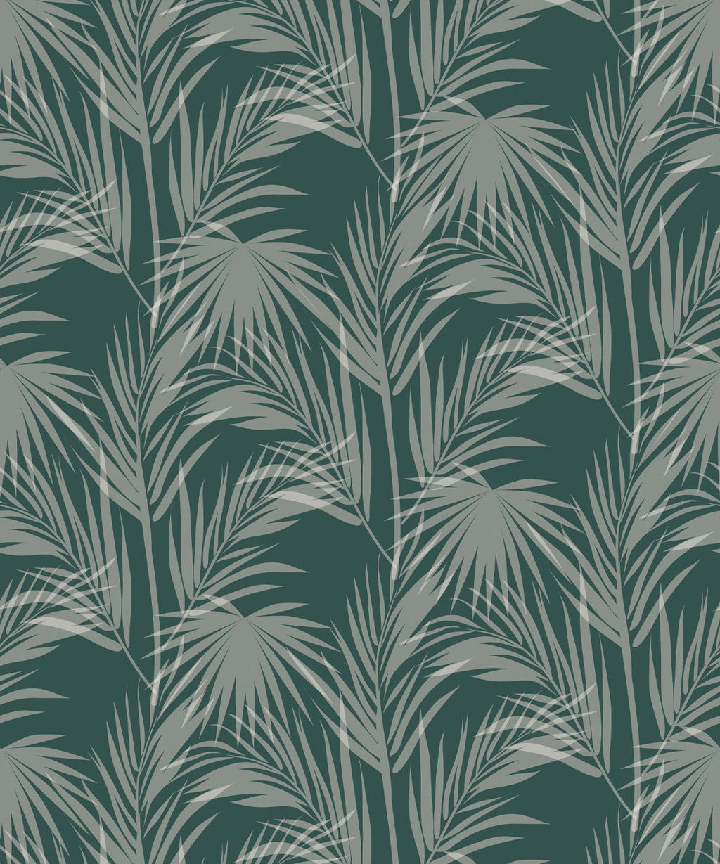 Daintree Palm Wallpaper, Forest Green