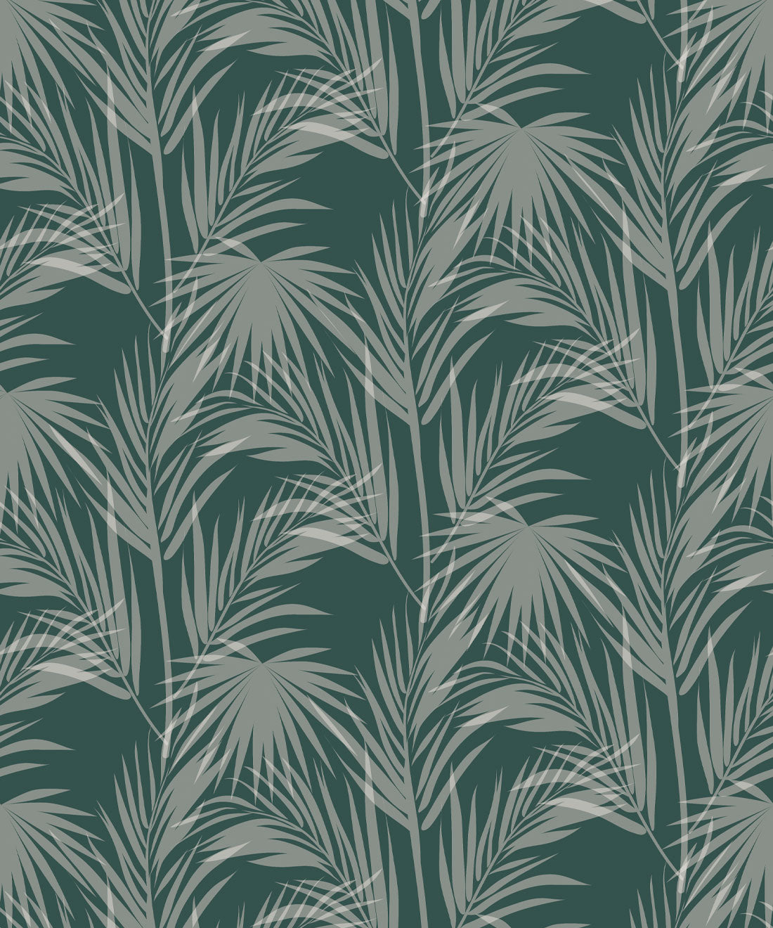 Daintree Palm Wallpaper, Forest Green