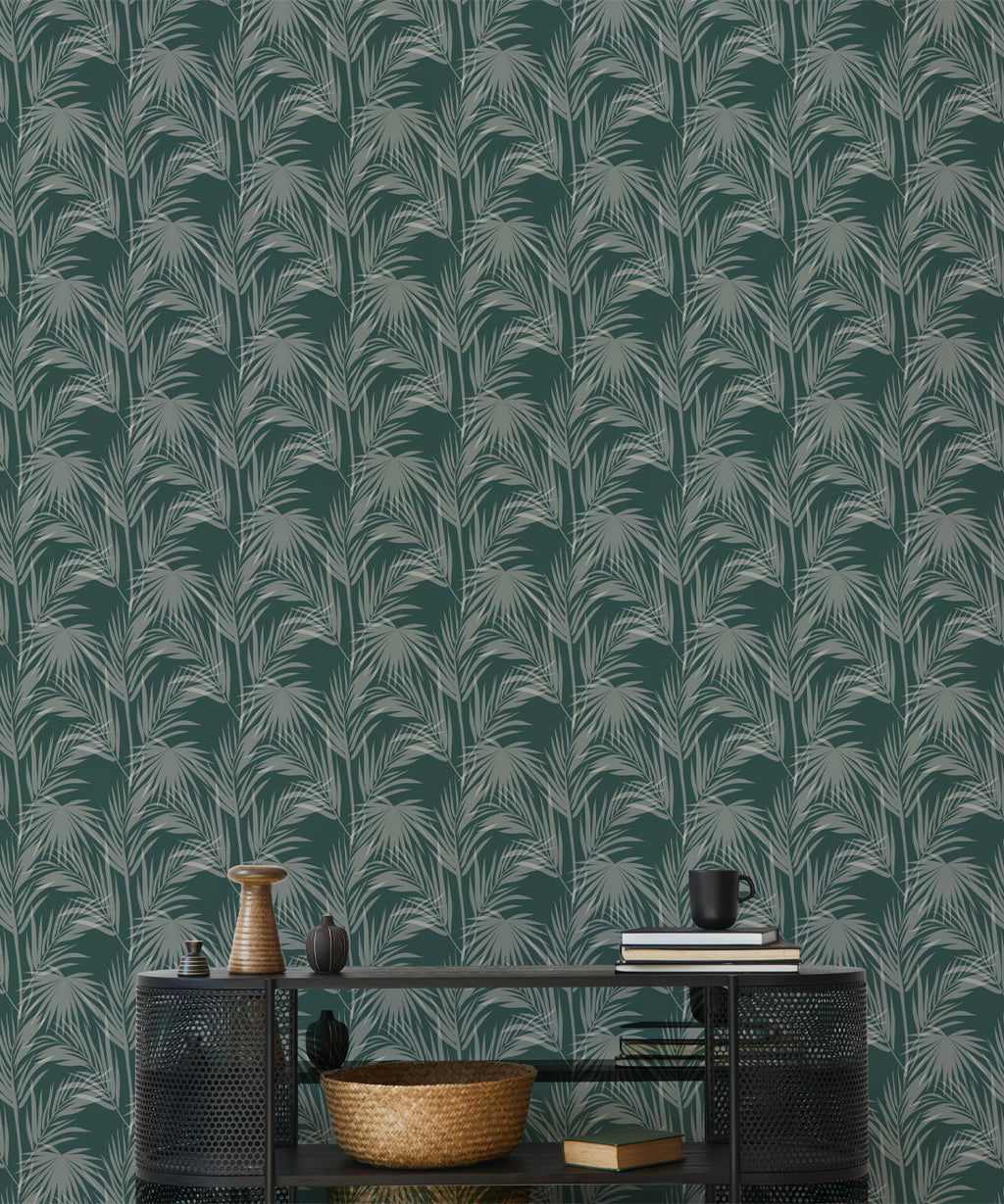 Daintree Palm Wallpaper, Forest Green