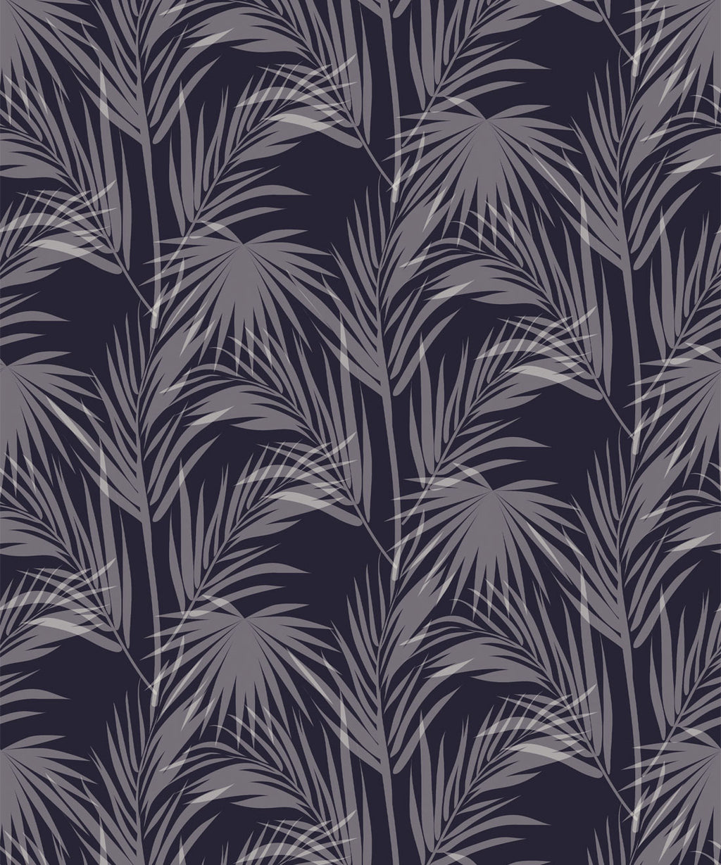 Daintree Palm Wallpaper, Indigo