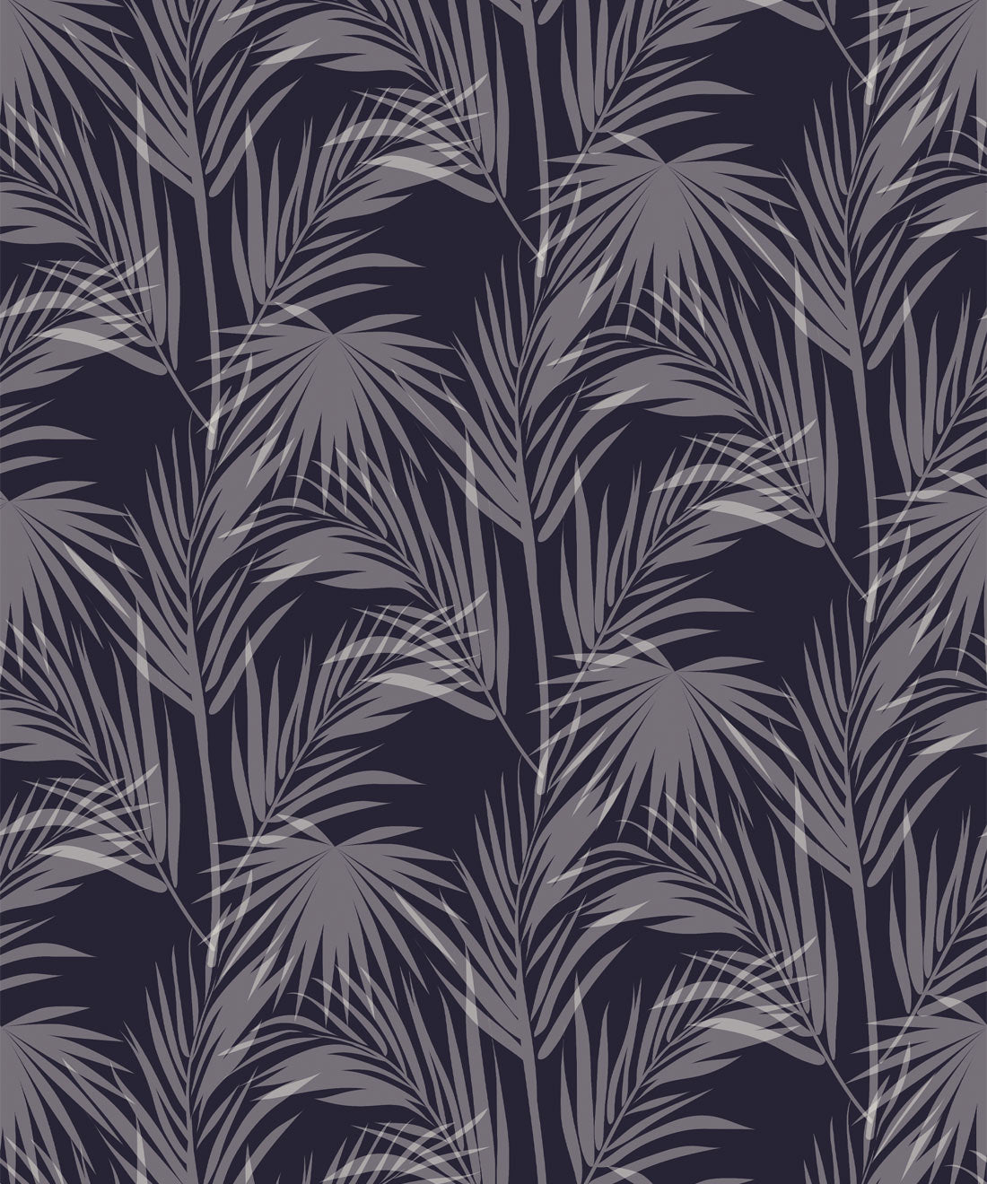 Daintree Palm Wallpaper, Indigo