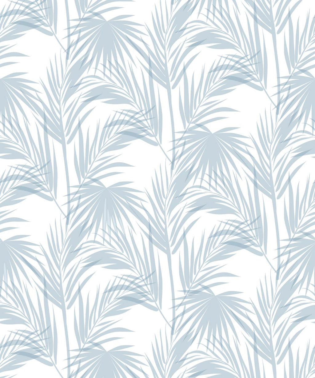 Daintree Palm Wallpaper, Powder Blue
