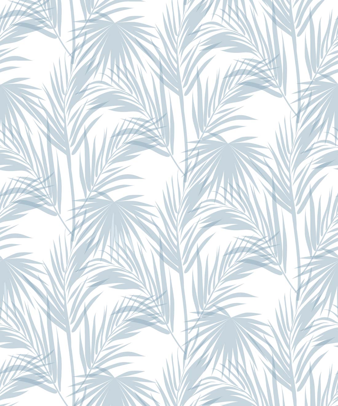 Daintree Palm Wallpaper, Powder Blue