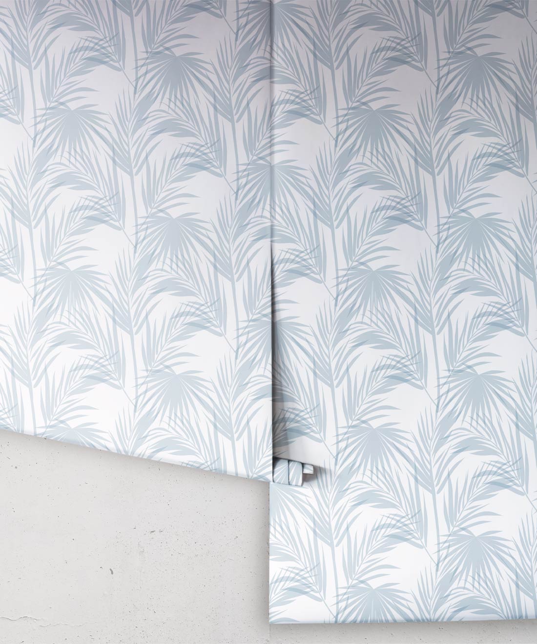 Daintree Palm Wallpaper, Powder Blue