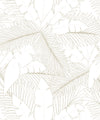 Art Deco Palm Wallpaper, Brass