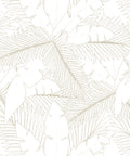 Art Deco Palm Wallpaper, Brass