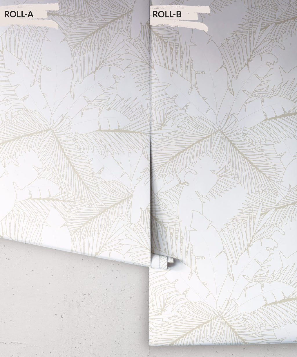 Art Deco Palm Wallpaper, Brass