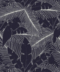 Art Deco Palm Wallpaper, Indigo