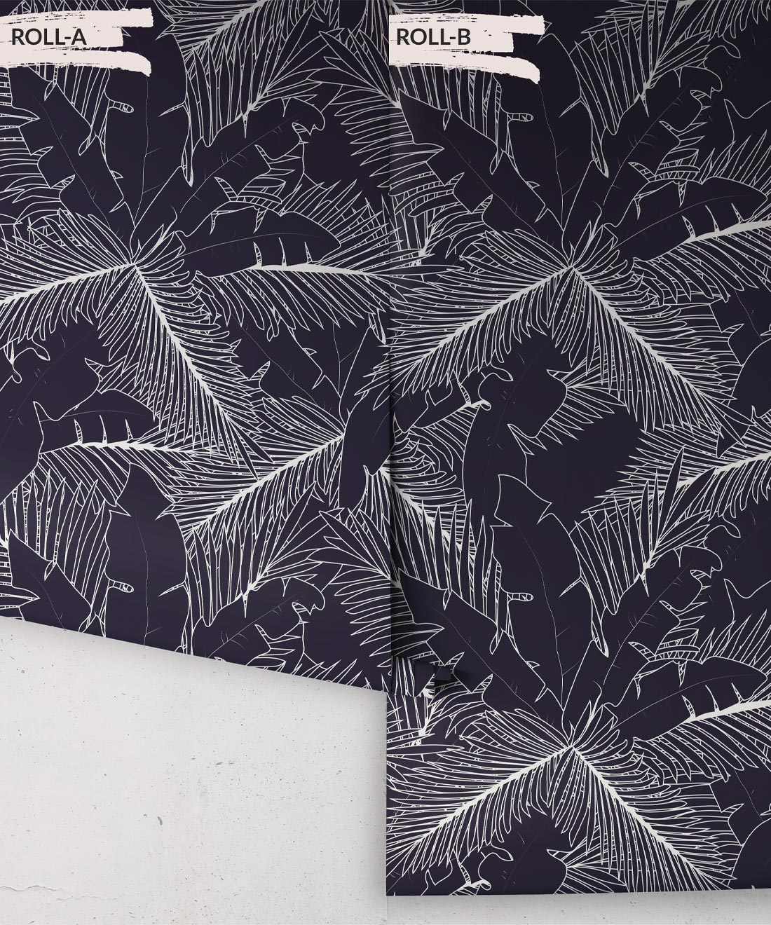 Art Deco Palm Wallpaper, Indigo