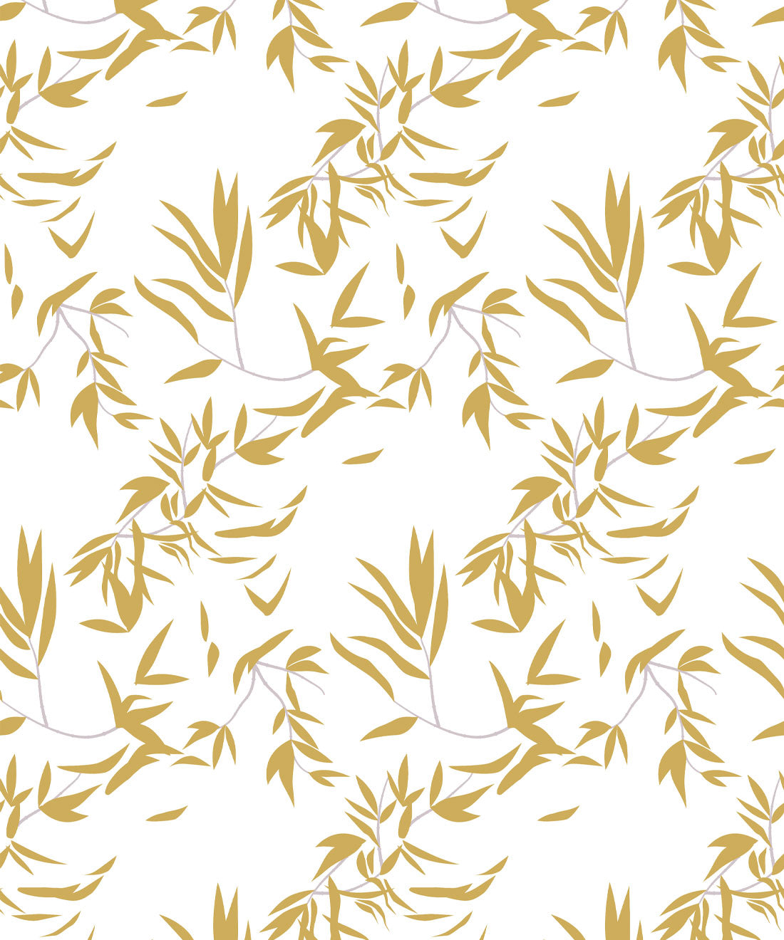 Bamboo Leaves Wallpaper, Antique Moss