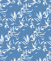 Bamboo Leaves Wallpaper, Classic Blue
