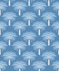 Desert Palm Wallpaper, Classic Blue