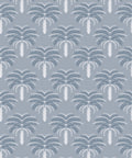 Desert Palm Wallpaper, Dusty Blue