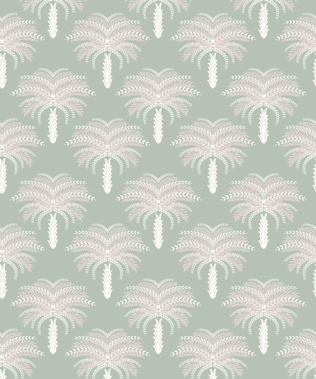 Desert Palm Wallpaper, Seafoam