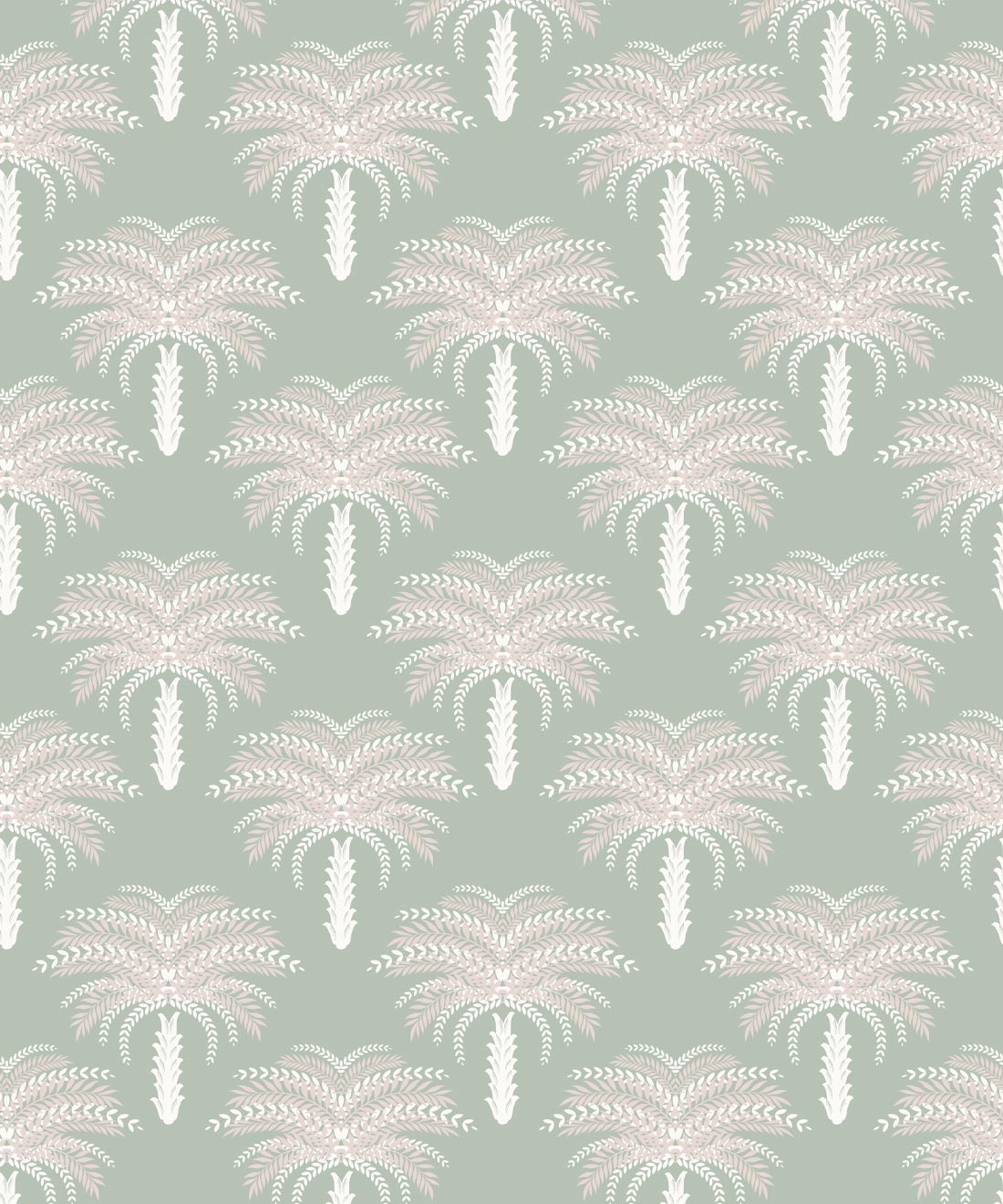 Desert Palm Wallpaper, Seafoam