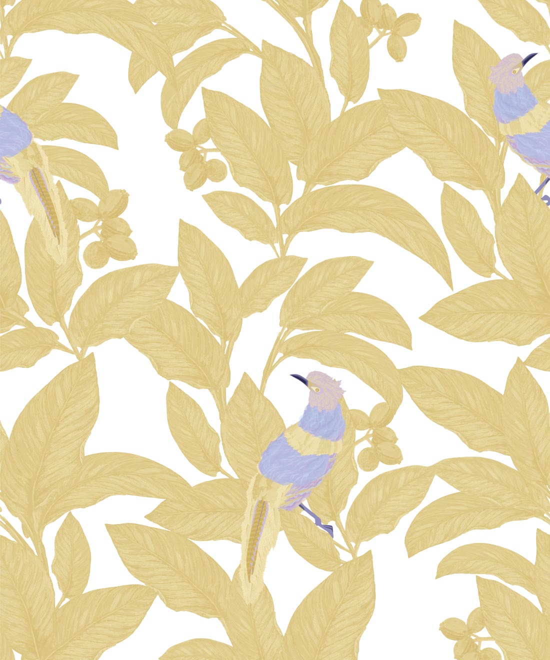 Pheasant Wallpaper, Antique Moss