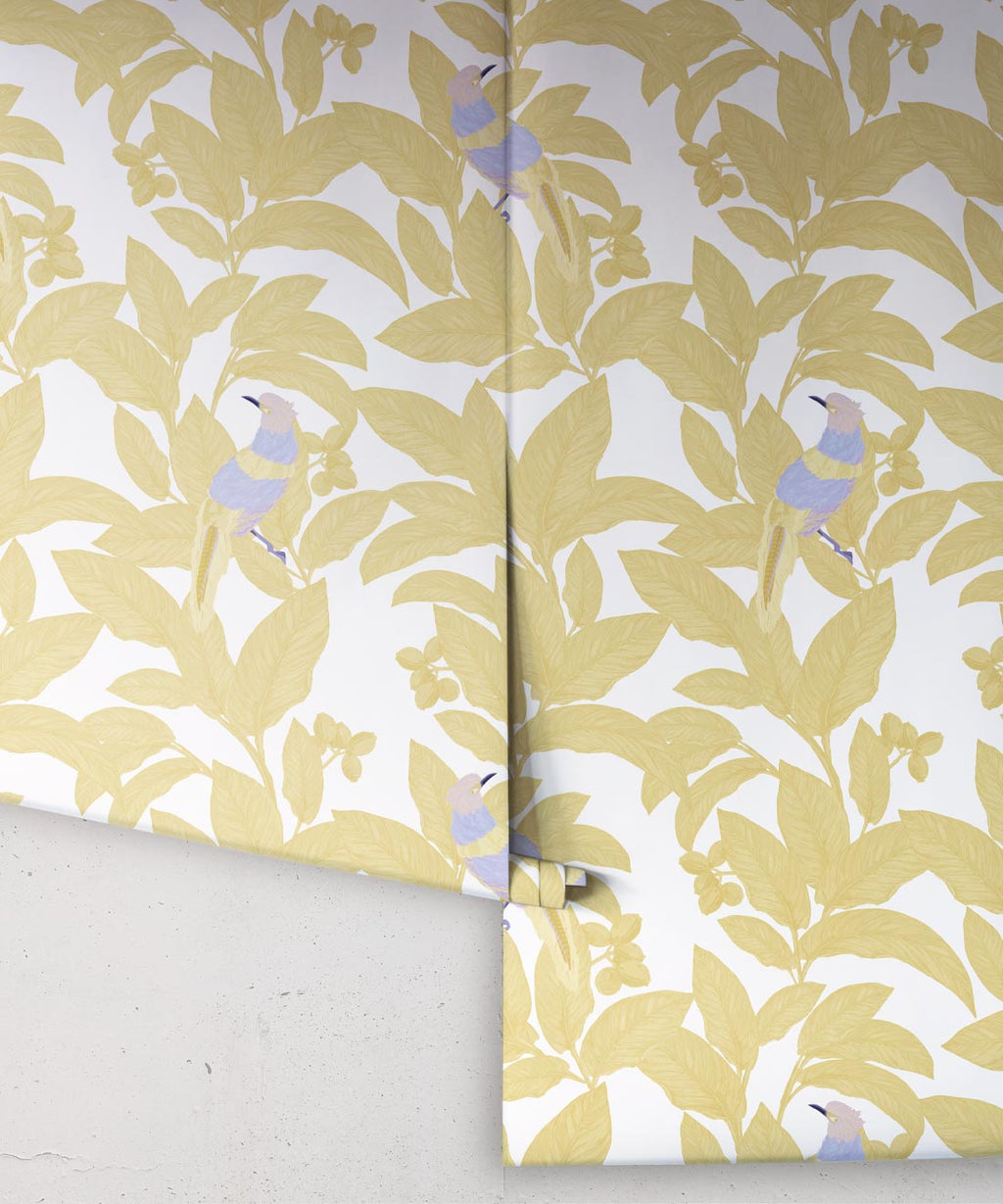 Pheasant Wallpaper, Antique Moss