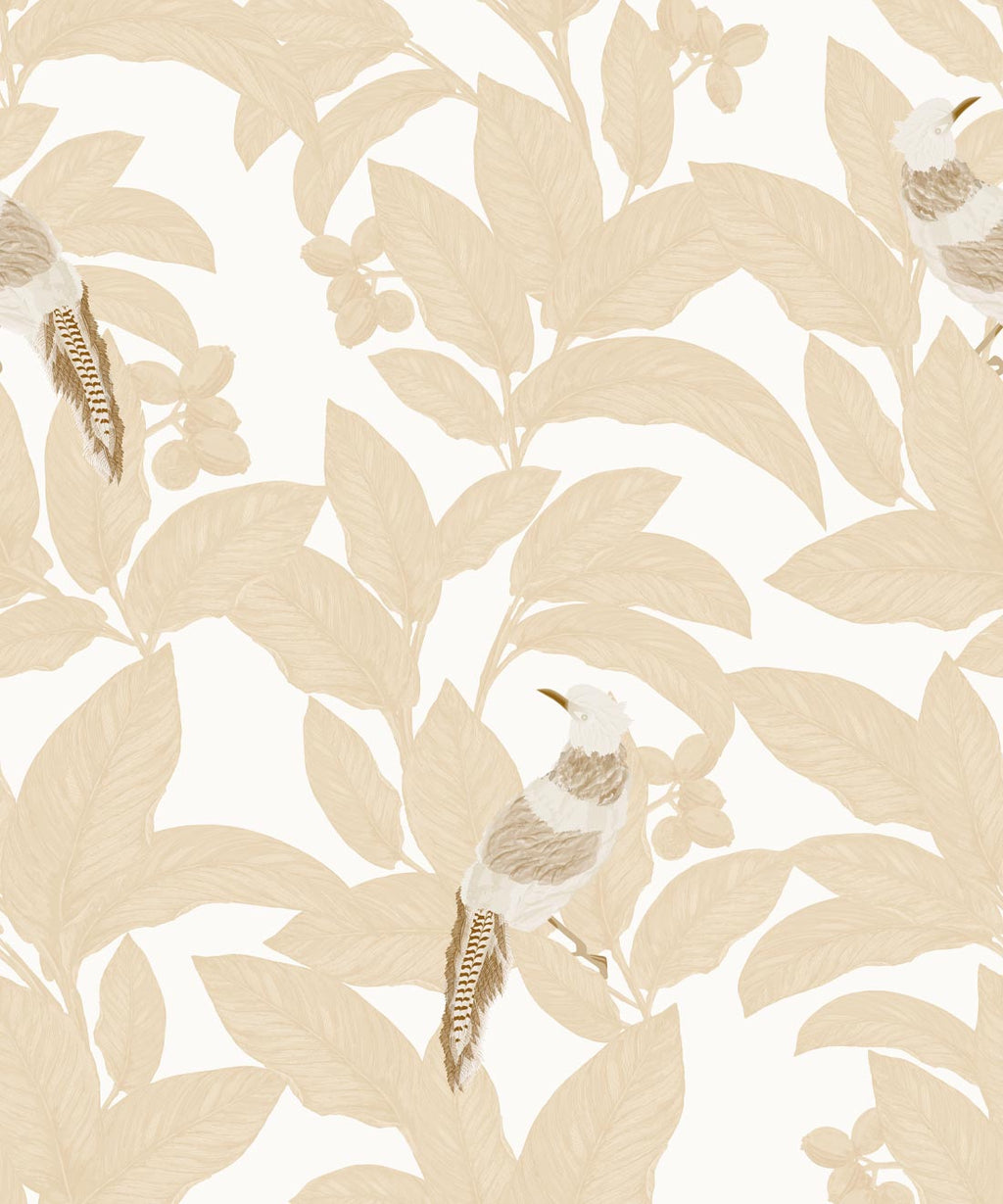 Pheasant Wallpaper, Honey Peach
