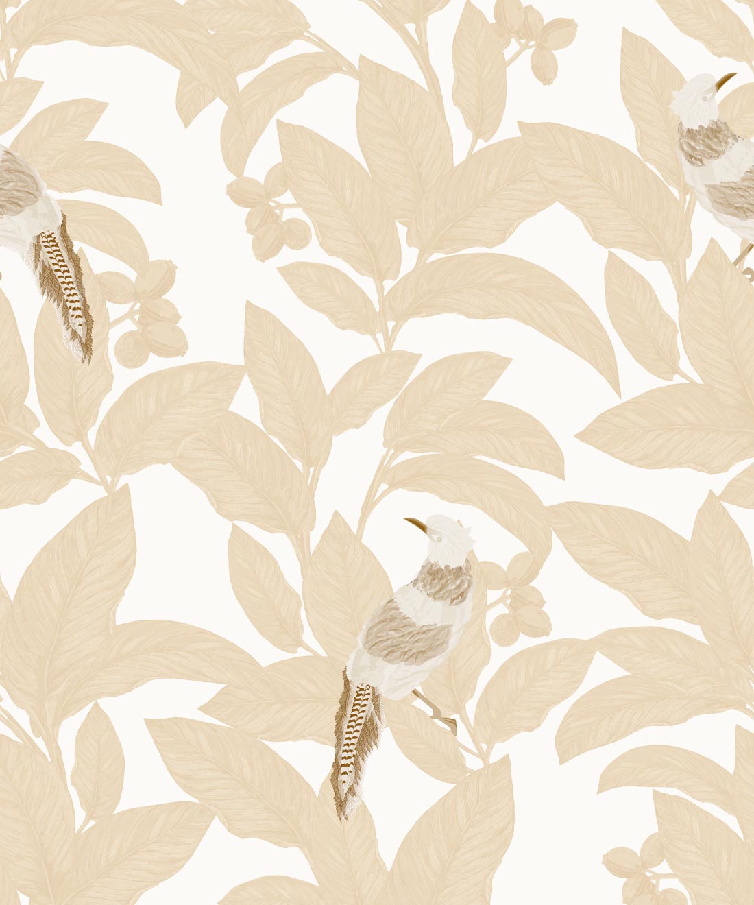 Pheasant Wallpaper, Honey Peach