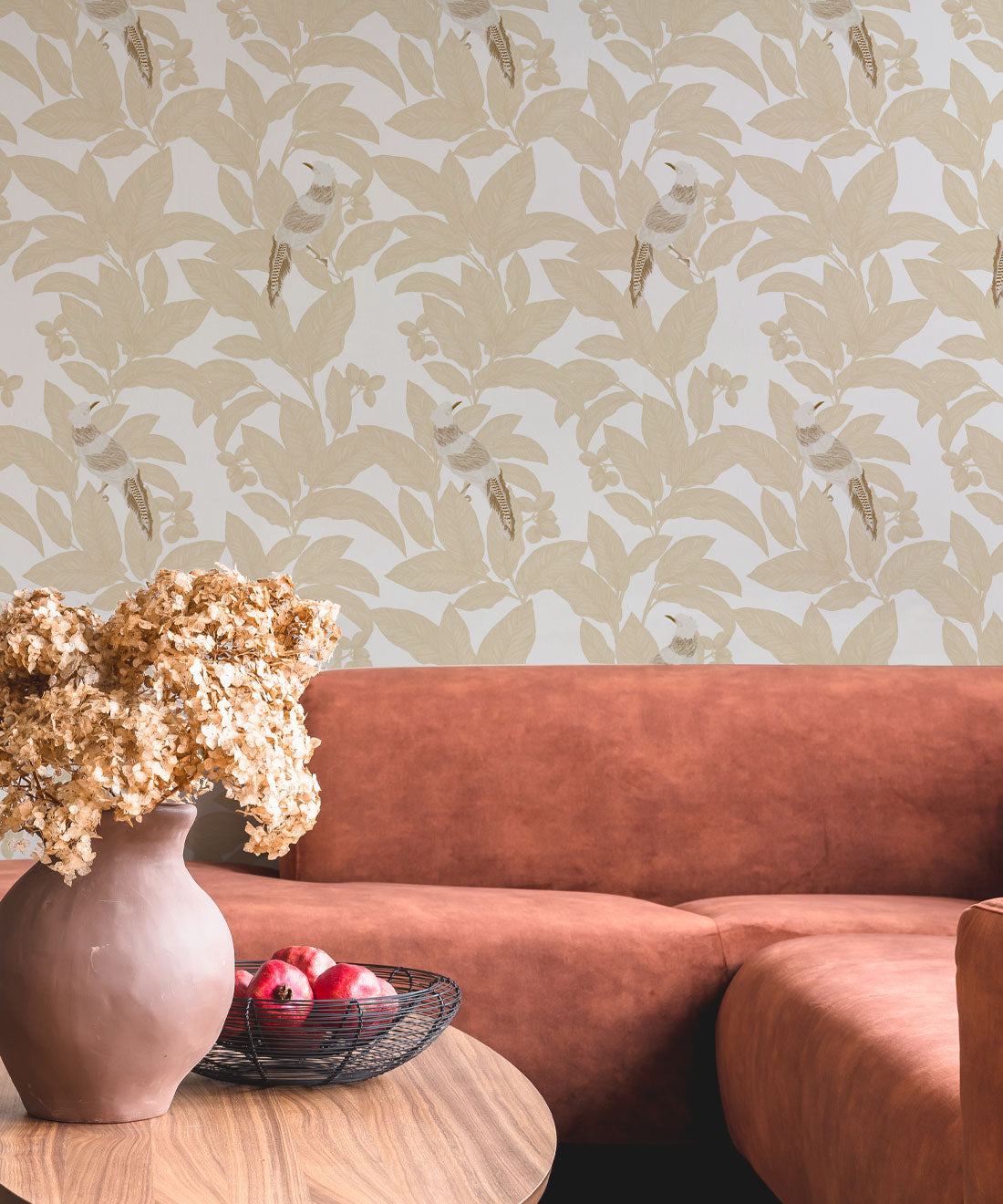 Pheasant Wallpaper, Honey Peach