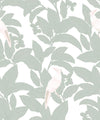 Pheasant Wallpaper, Seafoam