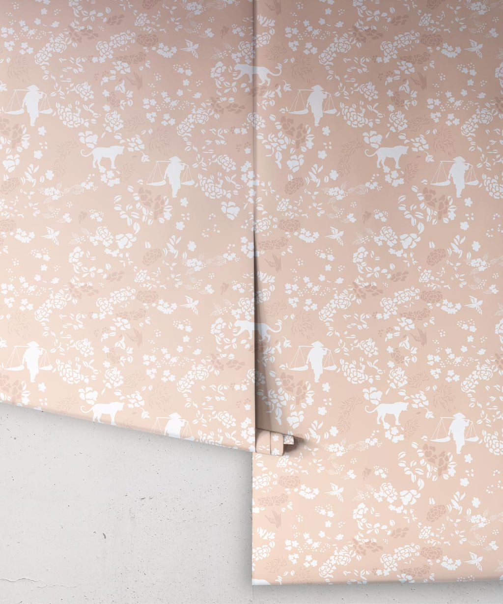 Vintage Floral Wallpaper, Spanish Villa
