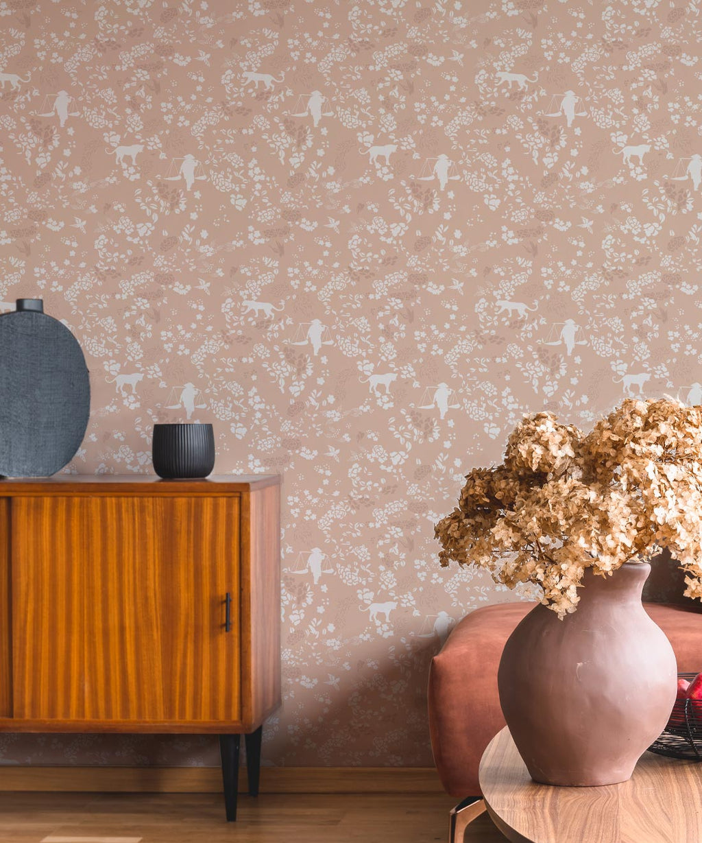 Vintage Floral Wallpaper, Spanish Villa