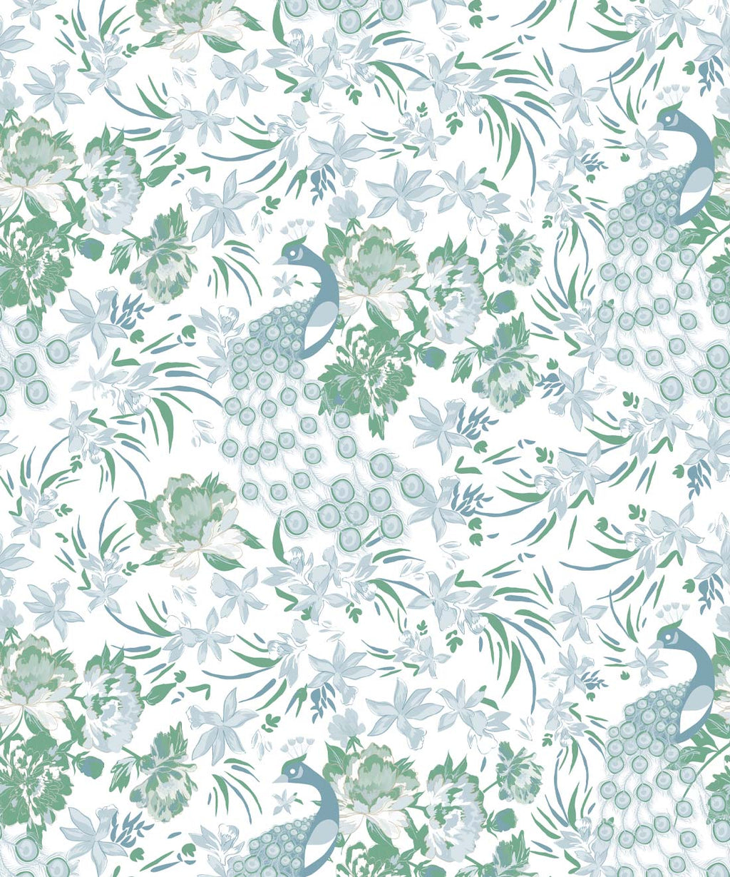 Peonies & Peacocks Wallpaper, Dynasty