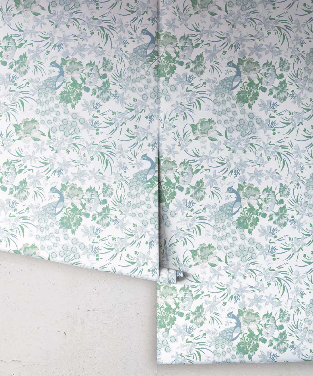 Peonies & Peacocks Wallpaper, Dynasty